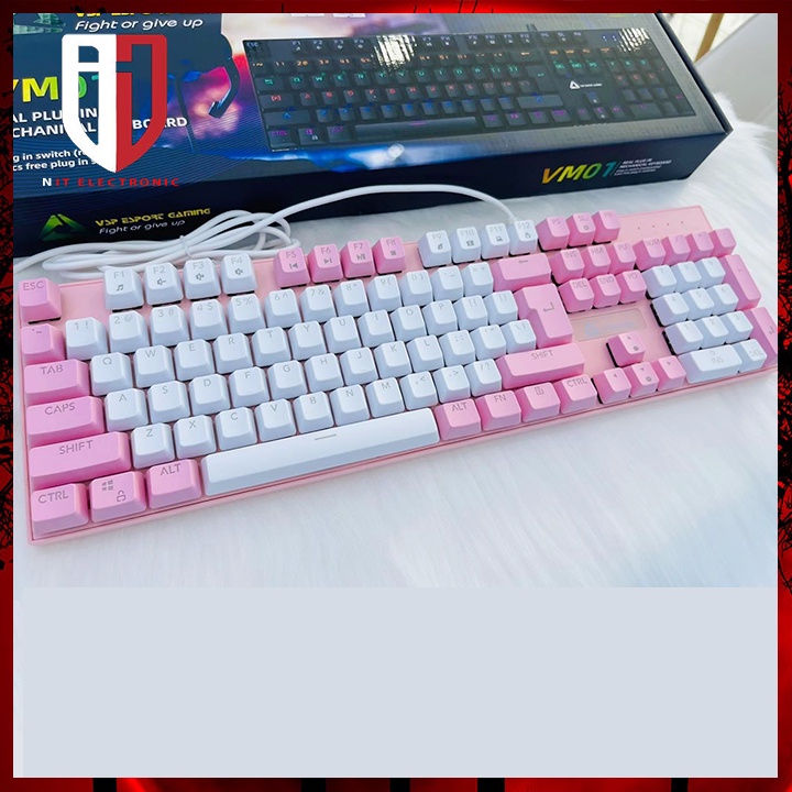 Bàn phím cơ VSP VM01 Led Rgb gaming có dây bàn phím máy vi tính laptop pc đèn led Keyboard chuyên game