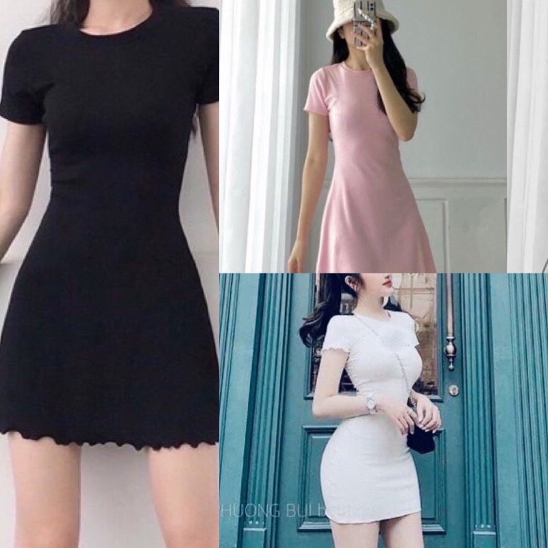 Đầm ôm boby tay ngắn chất thun Free Size 40-53kg dành cho nữ cá tính sexy | BigBuy360 - bigbuy360.vn