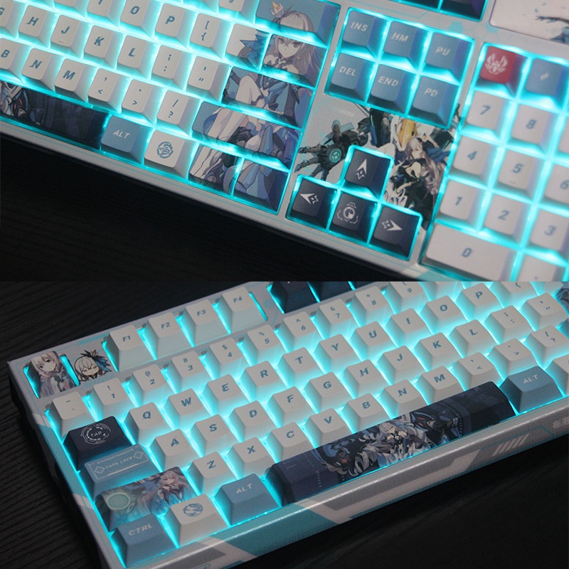 Nút Bàn Phím PBT In Hình Anime Cho Bàn Phím Game Genshin