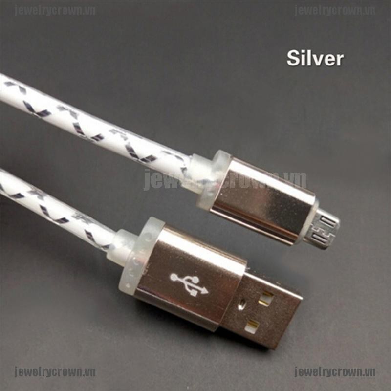 [Crown]Smart phone retractable visible led Light micro usb data sync charger cable [VN]