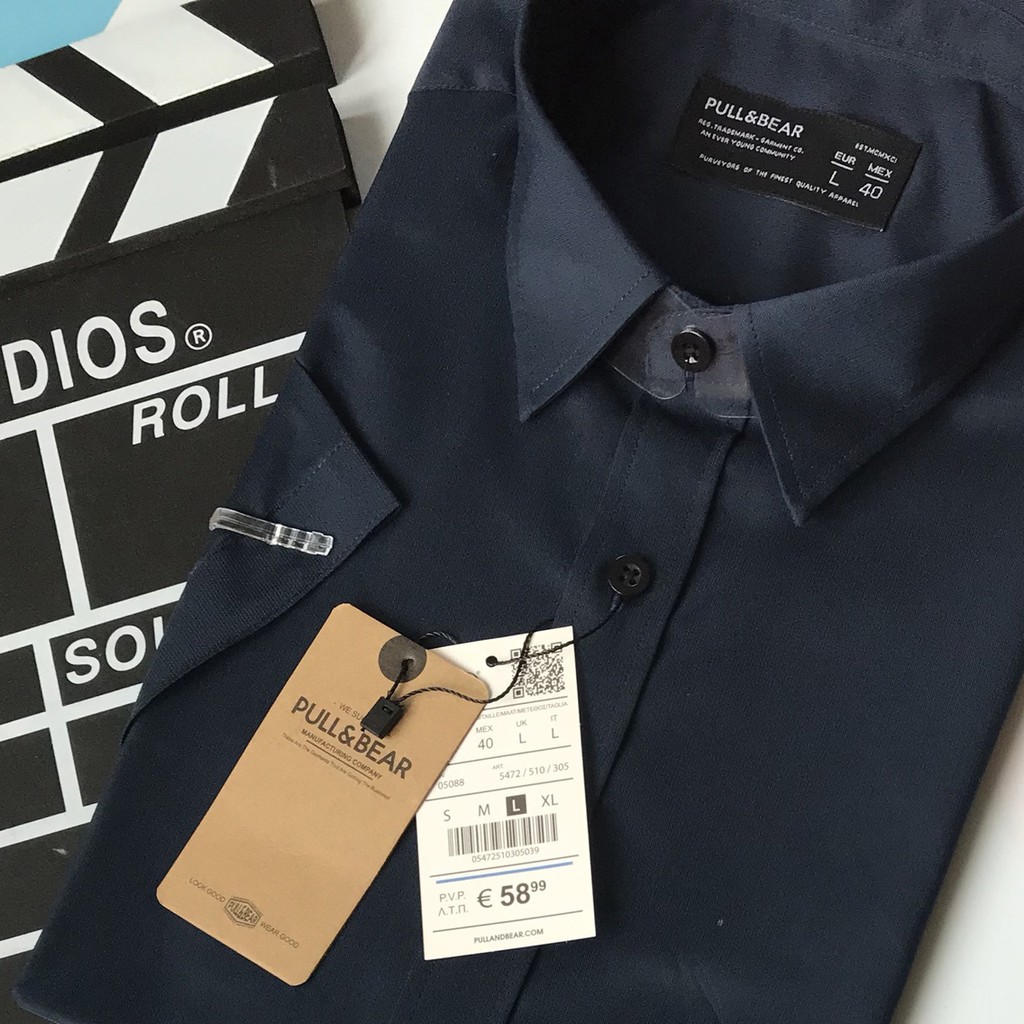 Áo sơ mi nam Oxford ngắn tay (Xanh đen)