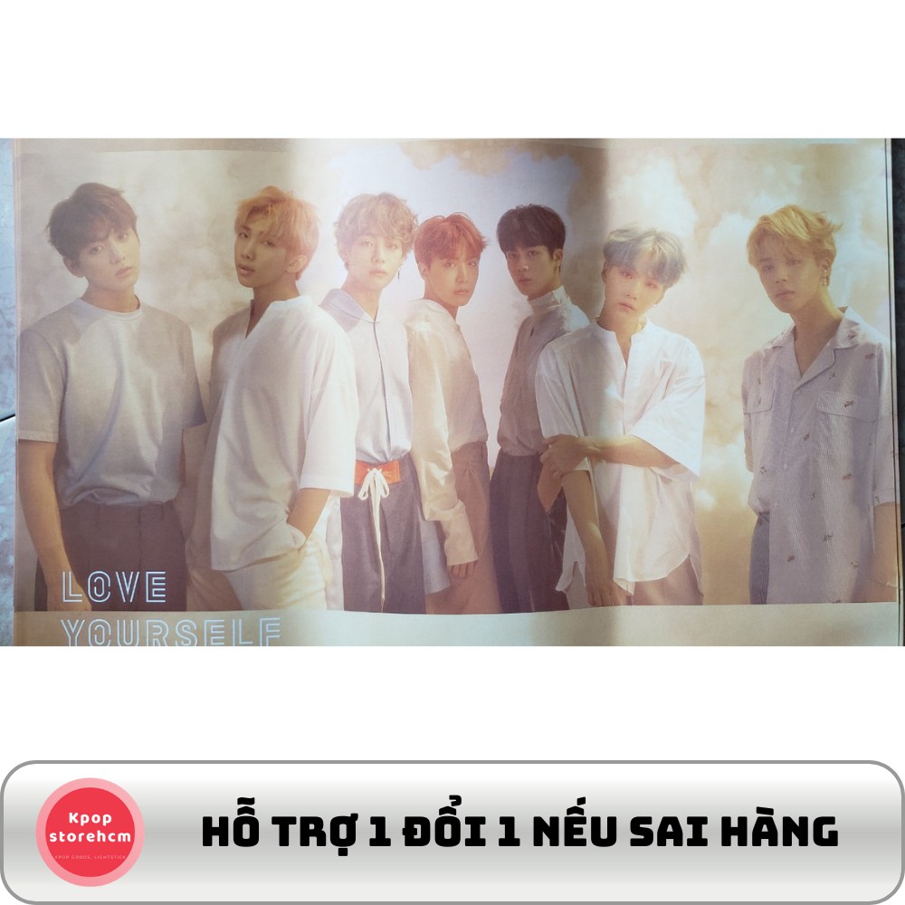 Poster album BTS KPOPSTOREHCM Love Yourself Answer Tear, Her tặng tube chính hãng Hàn Quốc