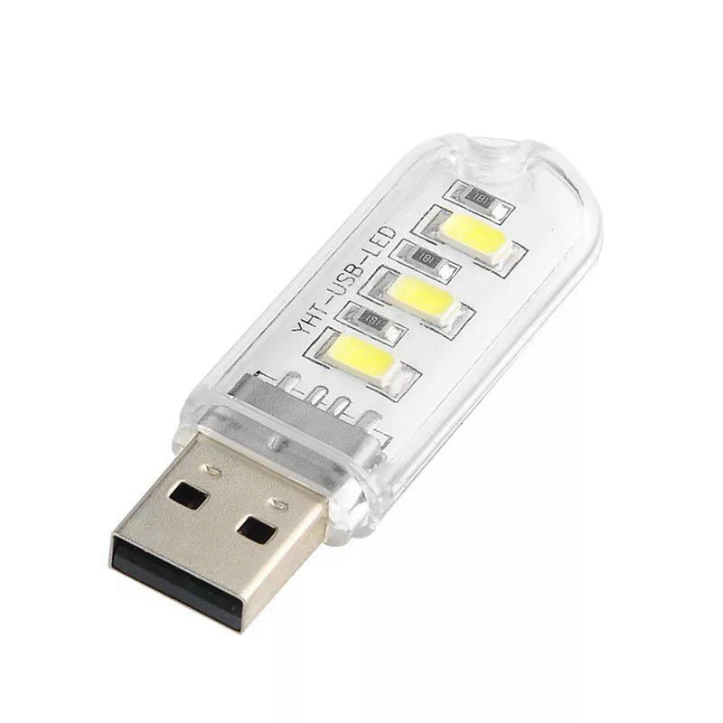 Đèn LED Mini 3 bóng siêu sáng cắm cổng USB, thanh đèn led làm đèn pin