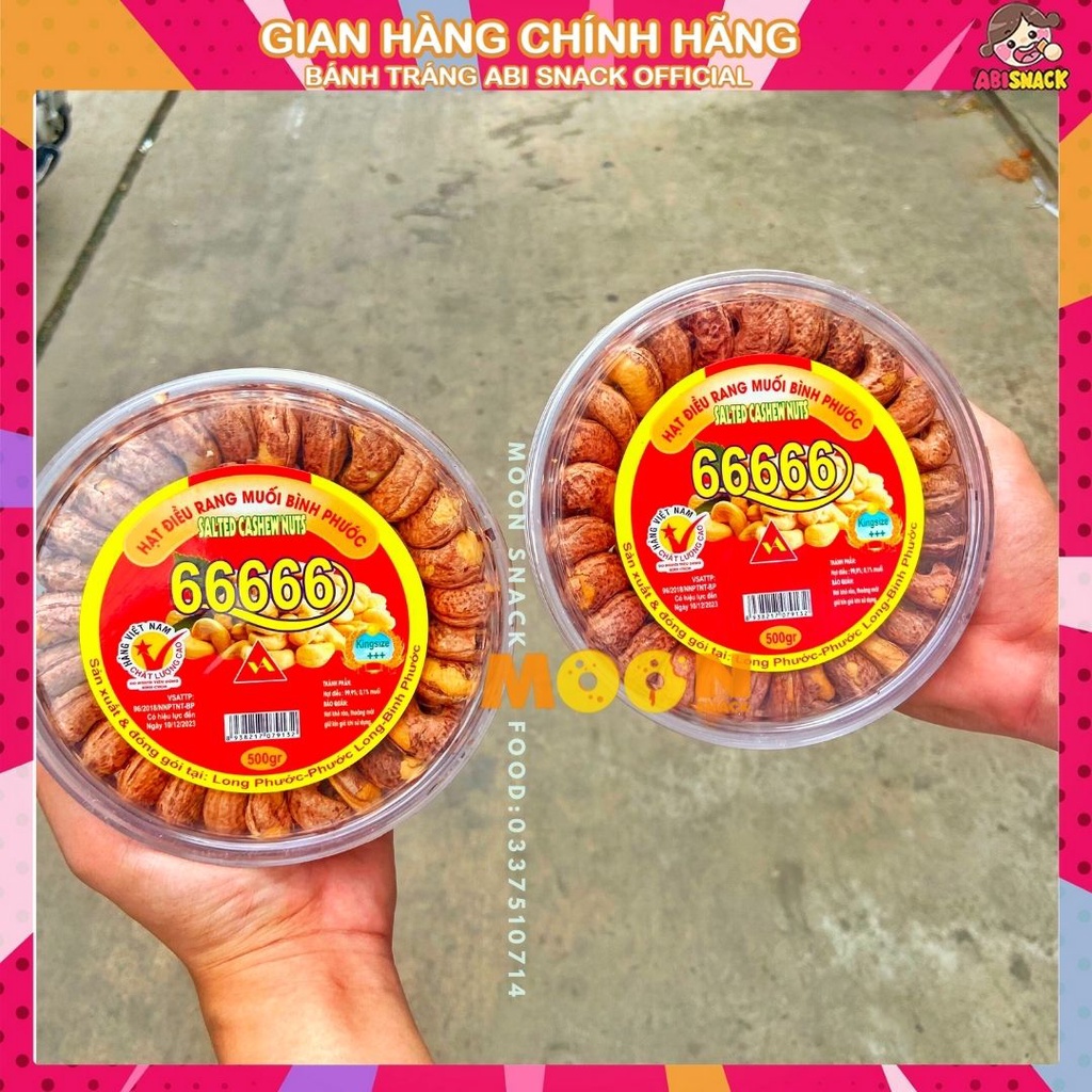 [Món ăn biếu tết] Hạt điều cồ xếp hoa rang muối loại 1 ngon hộp 500g