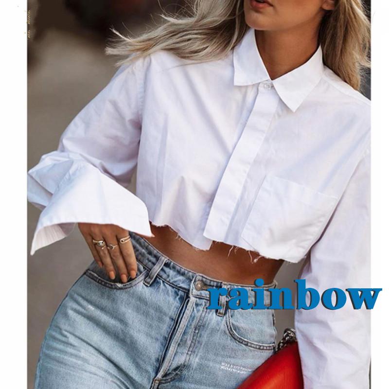 Áo Lửng Trễ Vai Màu Sắc Cầu Vồng Thời Trang Dành Cho Nữ | BigBuy360 - bigbuy360.vn