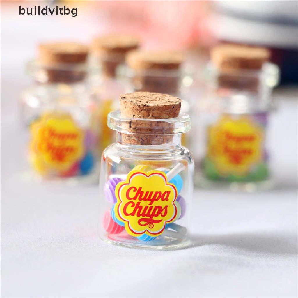 Mô Hình Kẹo Mút Tráng Miệng 1 / 12 Trang Trí Nhà Búp Bê Kèm Hộp Đựng Kẹo