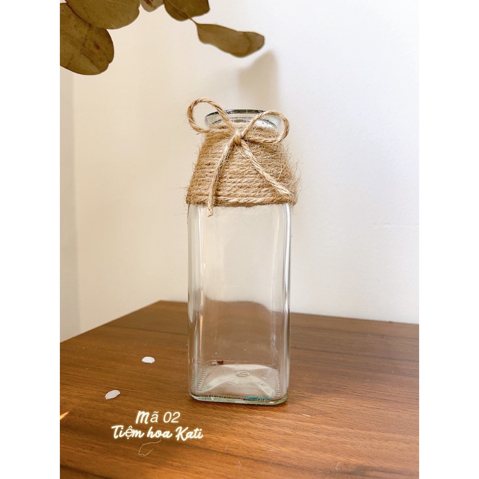 Bình thuỷ tinh decor Vintage Bình cắm hoa thuỷ tinh đẹp
