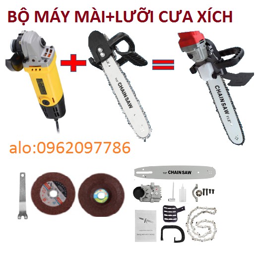 bộ lưỡi cưa xích +máy mài cắt góc