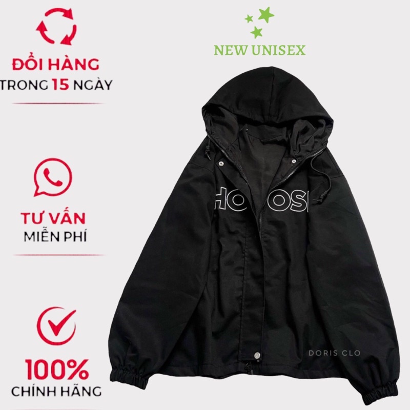 Áo Khoác Kaki Nam Có Nón Tay Bo Thun In Chữ Choose Form Rộng Mặc Thoáng Mát [NEW UNISEX]