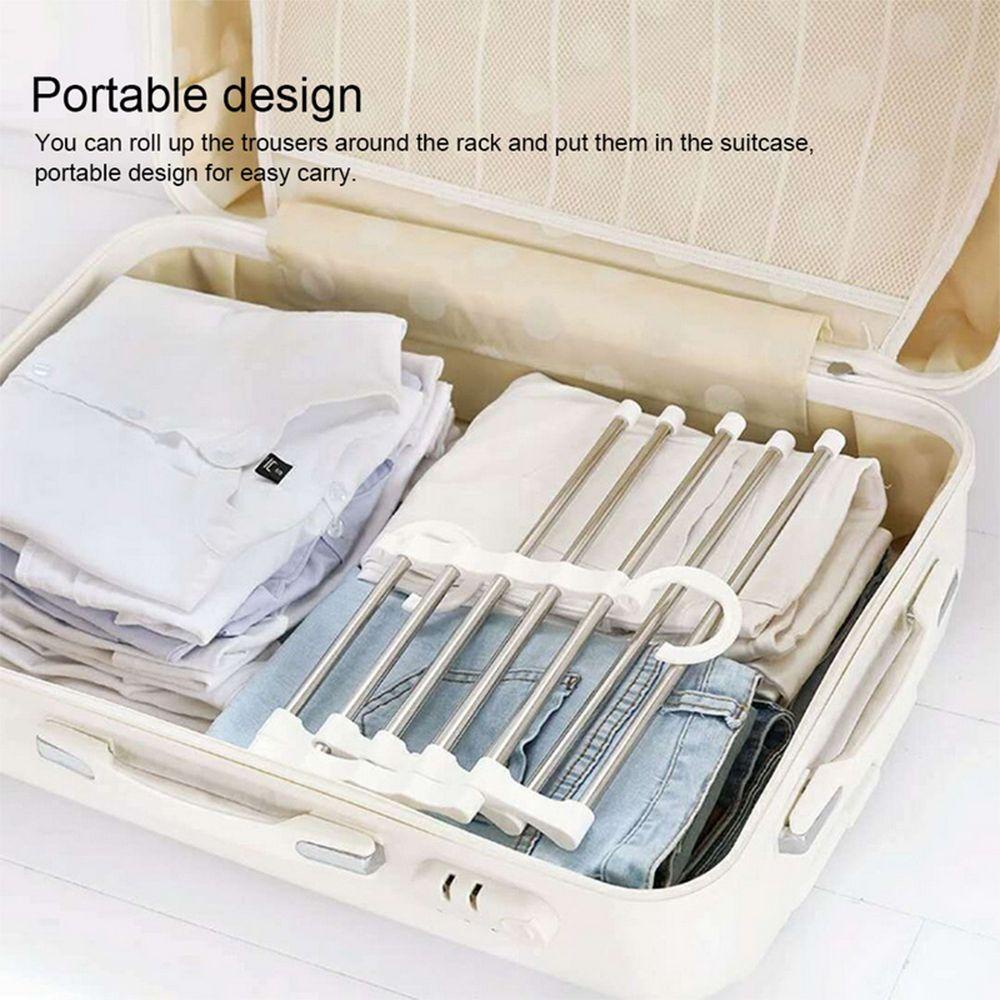 Móc Treo Quần Áo 5 Trong 1 Bền Chống Trượt Sắp Xếp Gọn Gàng