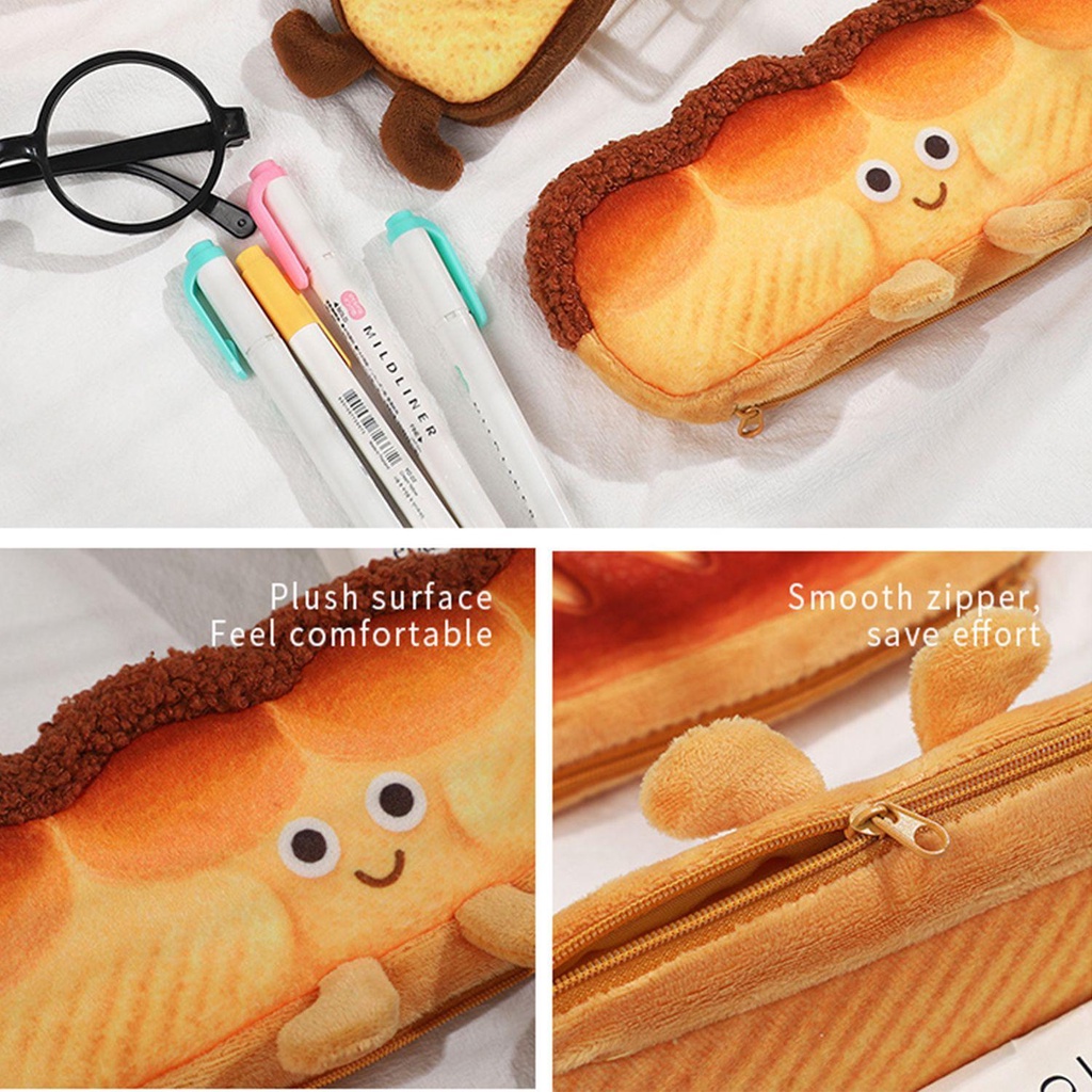 Bóp Viết Cỡ Lớn In Hình Bánh Mì Sáng Tạo MIHAN1