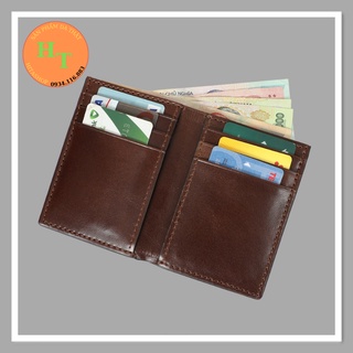Ví da bò nam cao cấp - Cam kết da bò thật 100% - Ví đứng - Hàng chính hãng Hima Leather - BD01