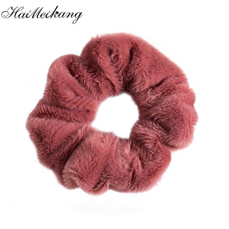 Haimeikang Phụ kiện tóc thời trang nữ dễ thương mùa đông sang trọng dây tóc sợi dây ruột già vòng tóc phụ kiện tóc