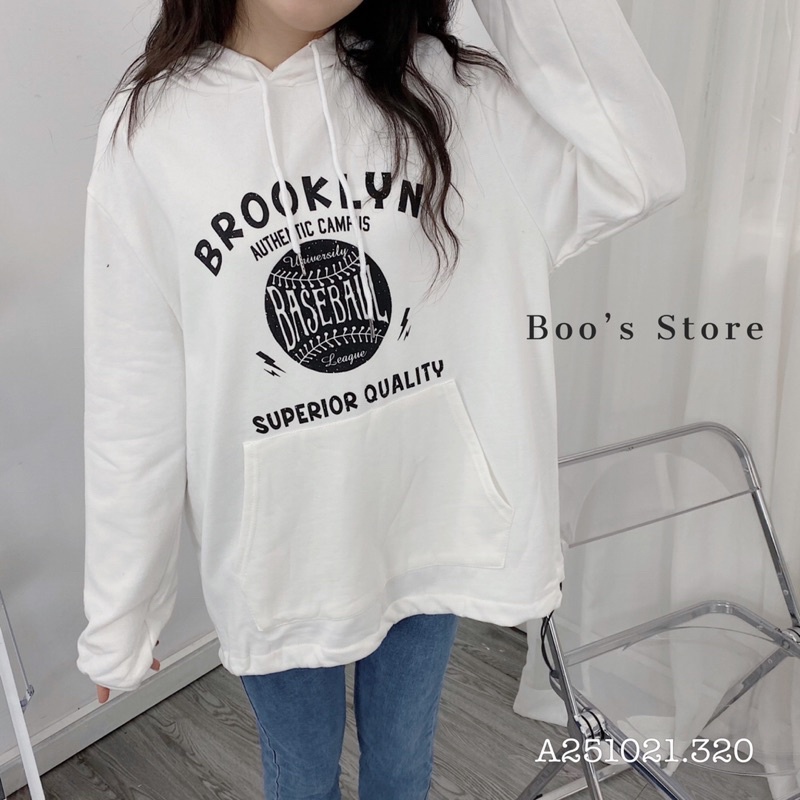 Áo hoodie thụng chất da cá hàng quchau