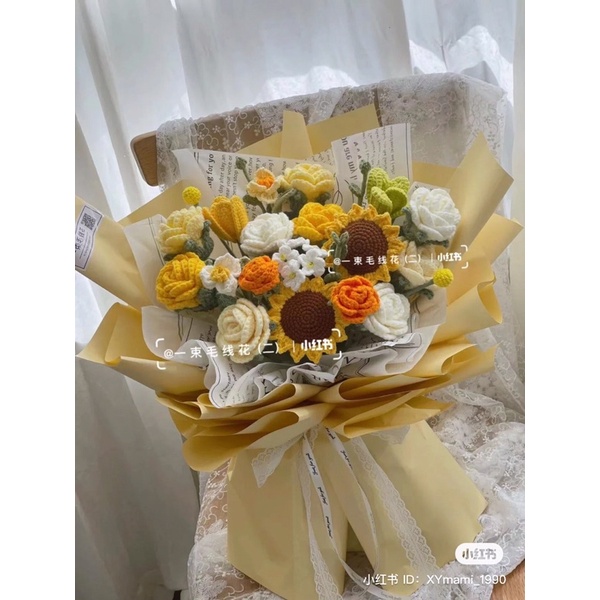 Bó hoa len handmade-P5