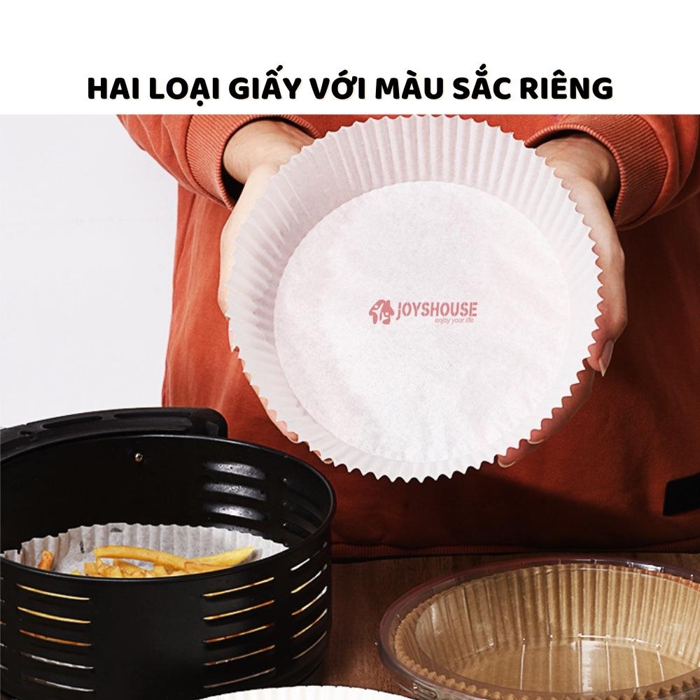 Giấy nến lót nồi chiên không dầu cho nồi 3-8L vỉ 30 tờ chịu nhiệt cao hình tròn chống thấm dầu an toàn cho sức khỏe