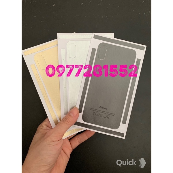 miếng dán lưng, viền iphone X / Xs
