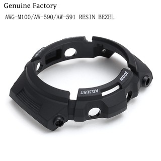 Dây Đeo Nhựa Màu Đen Cho Đồng Hồ Casio G-Shock Awg-M100 / 101 / Aw-590 / 591