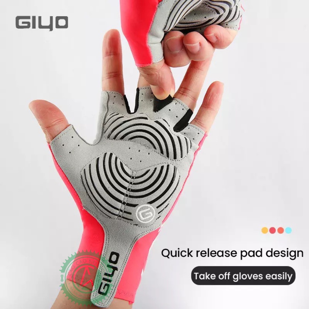 GĂNG TAY GIYO NỬA NGÓN CHÍNH HÃNG_ CàoCàoBikeShop