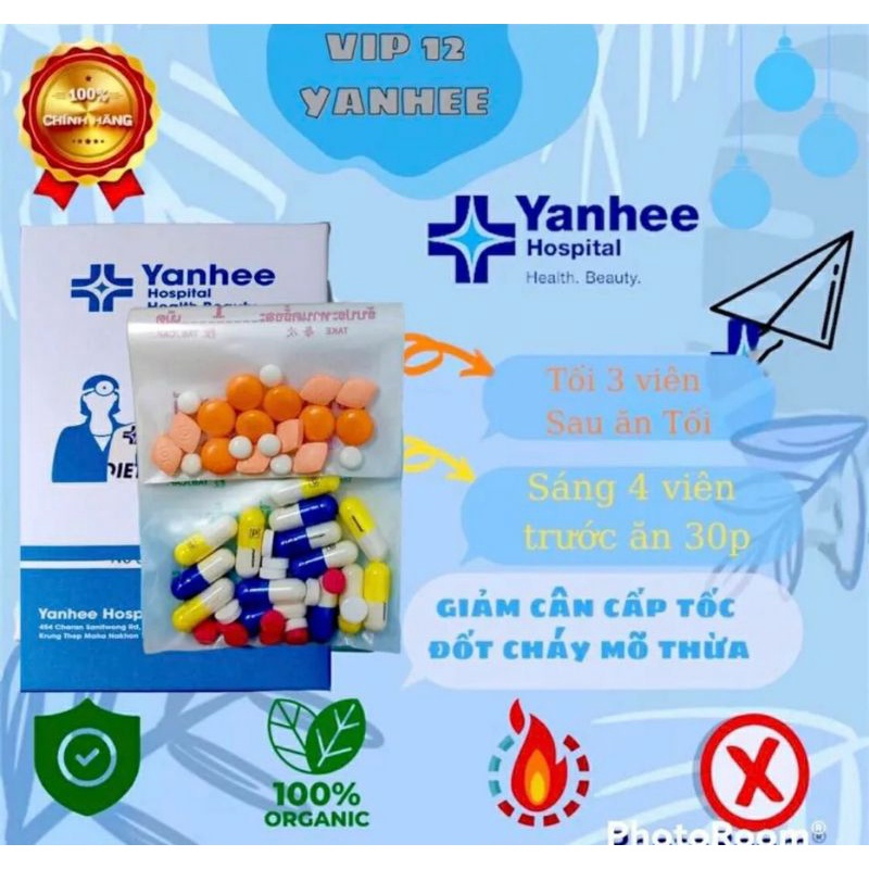 giảm cân cấp tốc yanhee Vip 18 PP giành cho cơ địa nhờn