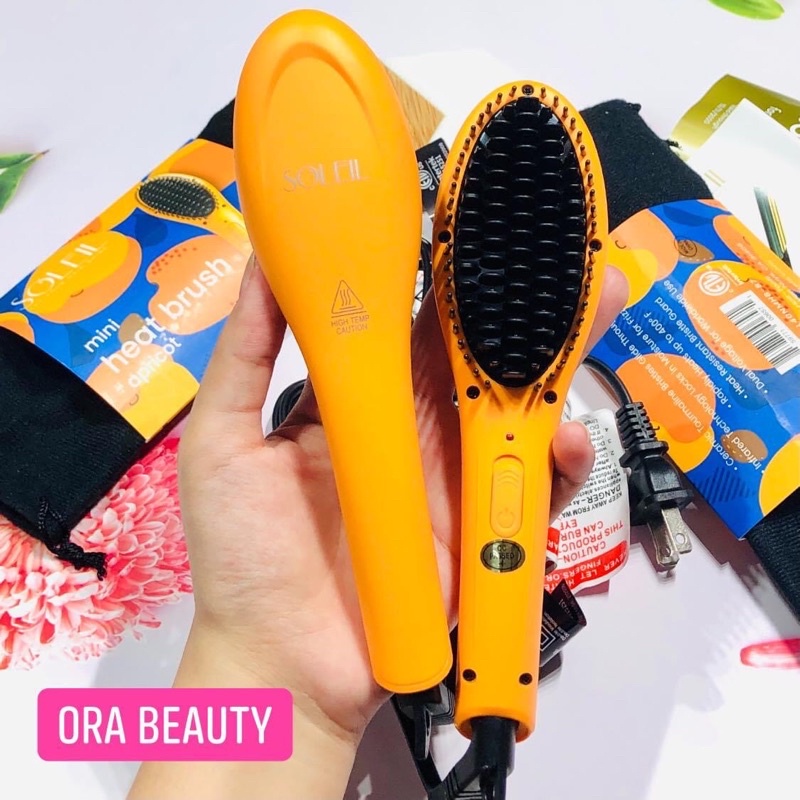 Máy chải tóc Soleil Hair Tools - Mini Heat Brush - Apricot