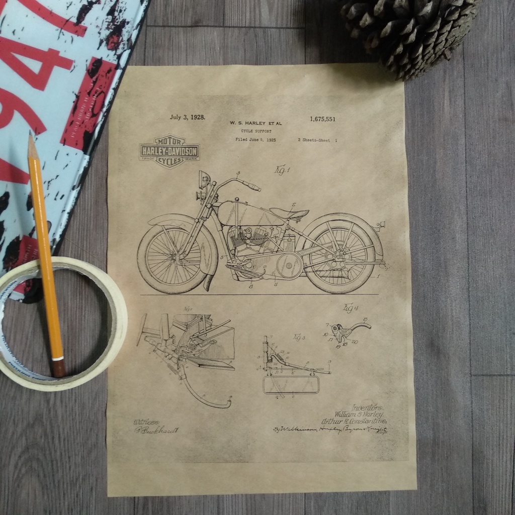 Tranh ảnh treo tường decor phong cách Cafe Racer cổ điển