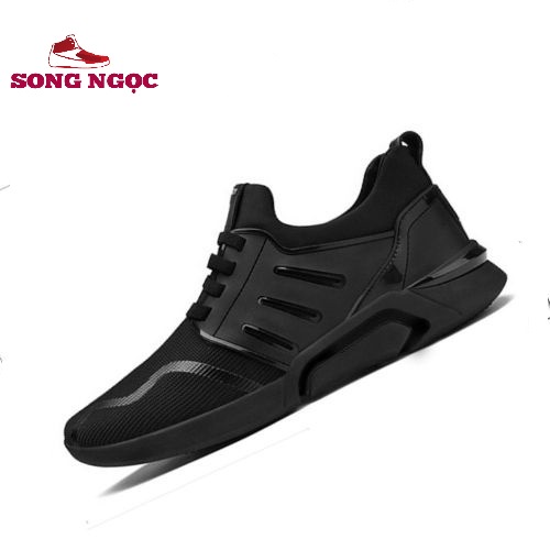 GiàyThể Thao  Nam Giày Sneaker 2022 khử mùi chống trơn nhẹ mềm lót thoáng khí mầu đen  hd9