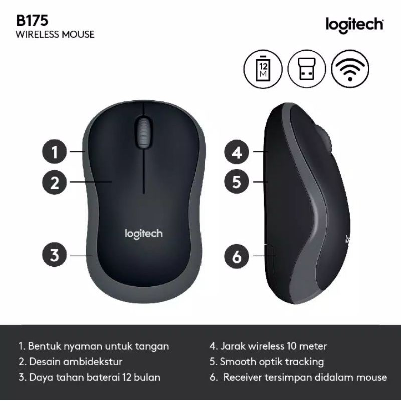 Chuột Không Dây Logitech B175 | BigBuy360 - bigbuy360.vn