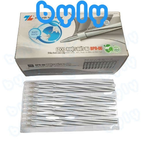 Vỉ 10 ruột bút bi Thiên Long TL027 BPR-06 - ngòi 0.5mm hàng chính hãng chất lượng - ByLy Store