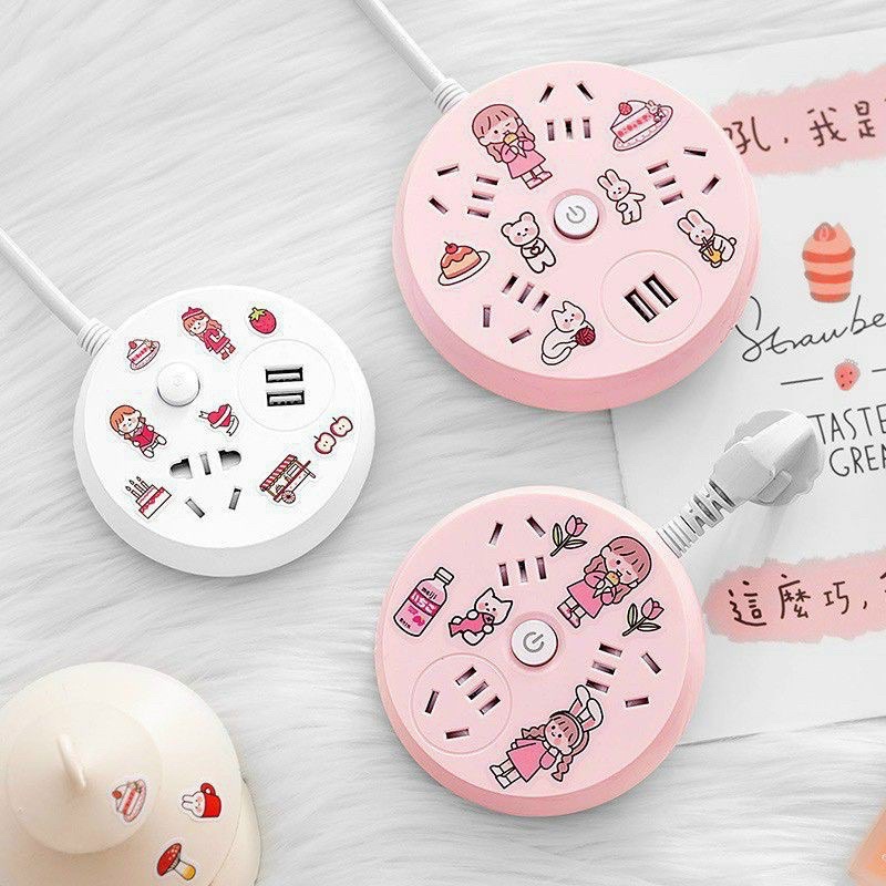 💖 Ổ ĐIỆN TRÒN ĐA NĂNG-Ổ Cắm Điện Đa Năng Hình Tròn Kiểu Dáng Dễ Thương Xinh Xắn