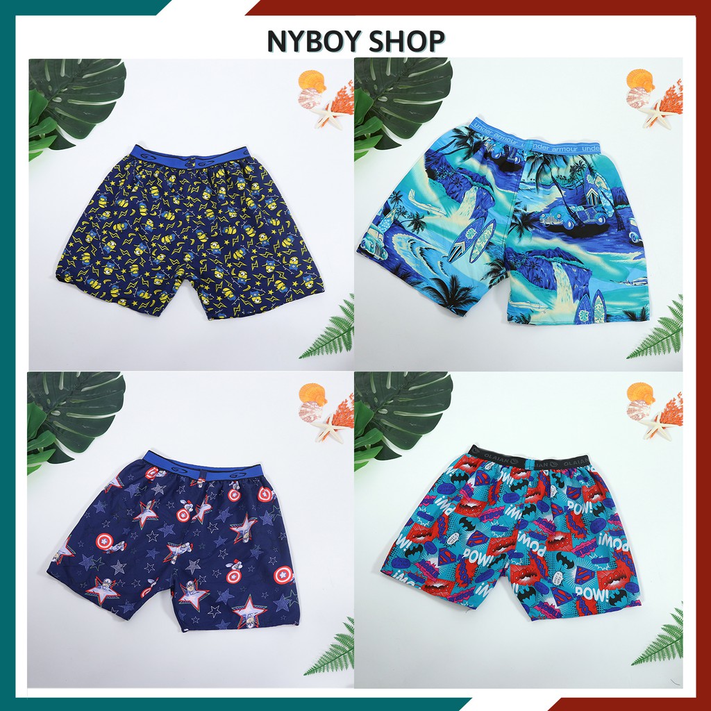 [COMBO 5] Quần đùi ngủ nam KATE 100%, Quần short nam mặc nhà nyboys