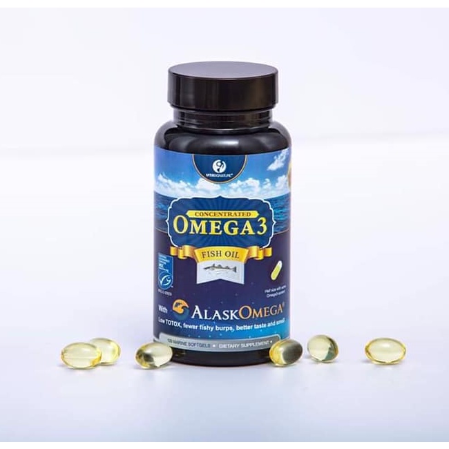 Dầu cá tươi VitaSignature AlaskOmega 3 Fish Oil chính hãng Đức.