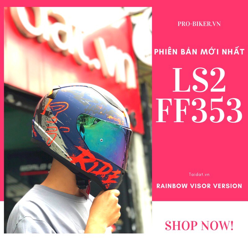 Kính chính hãng Gương 7 màu cho nón FULLFACE LS2 FF353