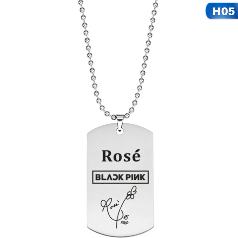 Dây chuyền mặt logo nhóm nhạc KPOP Blackpink phong cách Hàn Quốc