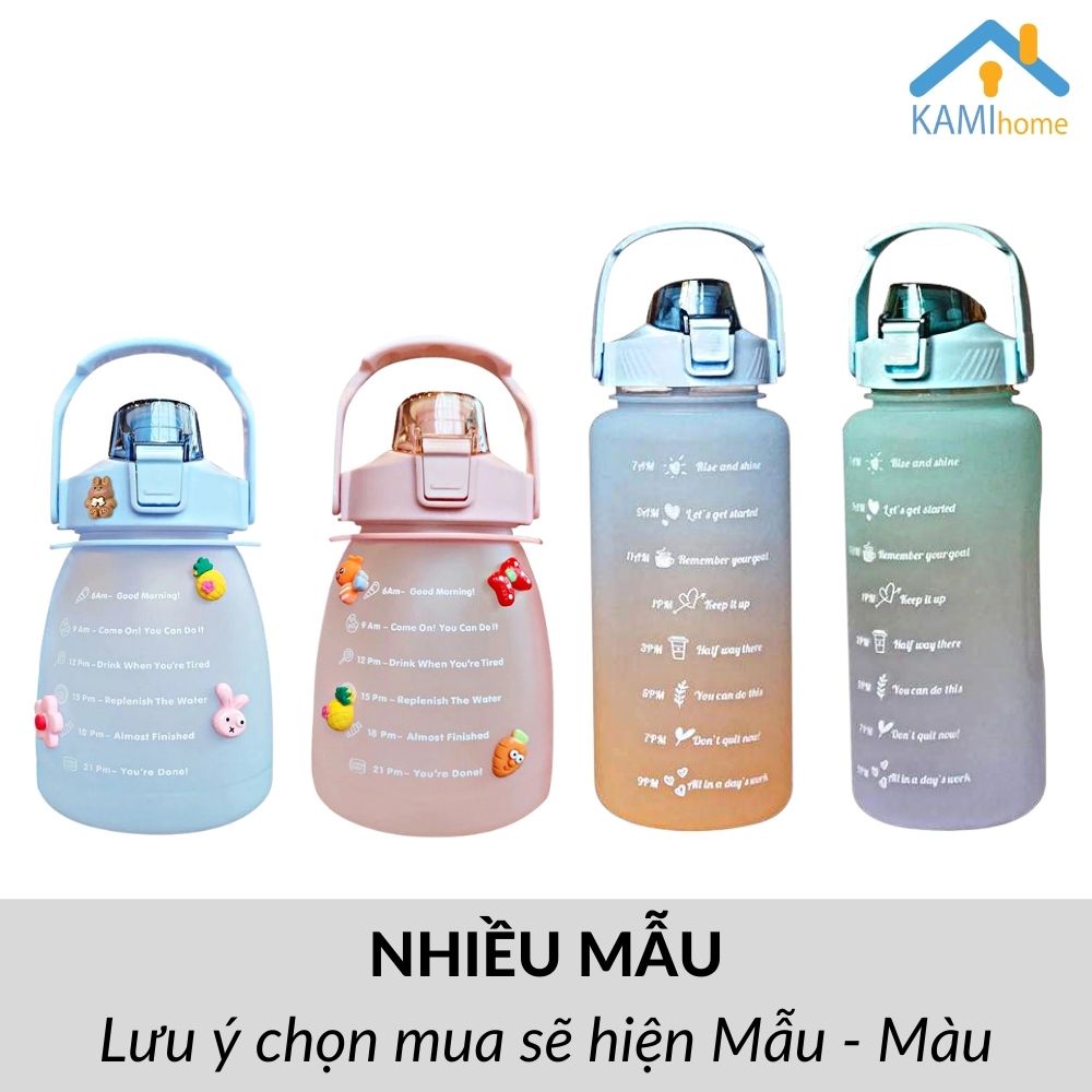 Bình nước cỡ lớn 1.200-2.000ml chia vạch hàng ngày  mã 22046
