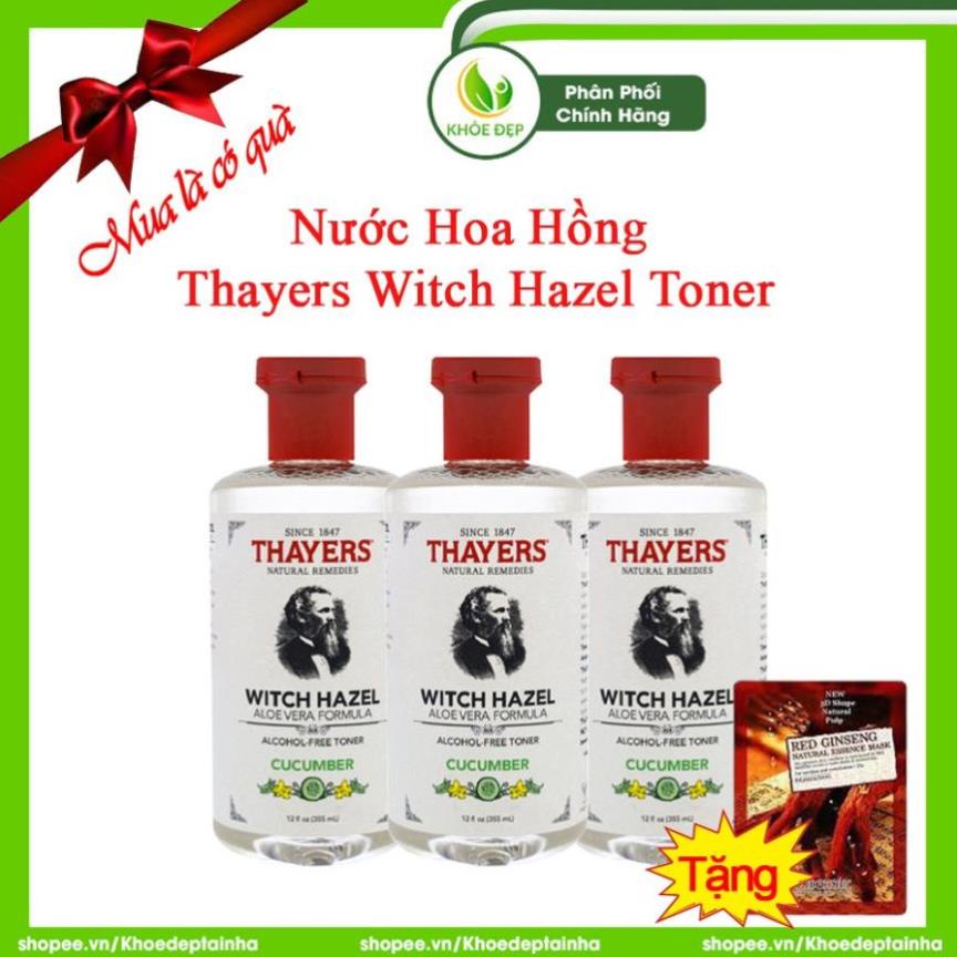 [ CHÍNH HÃNG ] Nước Hoa Hồng THAYERS WITCH HAZEL TONER 355ml