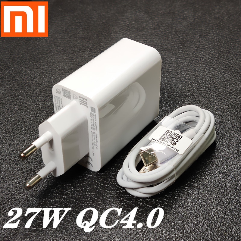 Củ sạc nhanh tự động Xiaomi MDY-10-EL 27W EU QC 4.0 cho MI9 9SE 9T NOTE 10 REDMI NOTE 8T K20 K30 PRO chính hãng