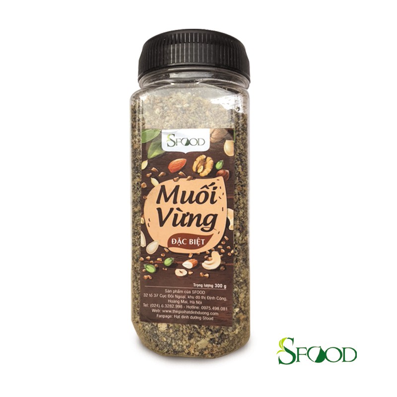 [có muối hồng] Muối vừng 9 loại hạt Sfood( gồm: macca, điều, óc chó, hạnh nhân, lanh, bí, lạc...) 500gram | BigBuy360 - bigbuy360.vn