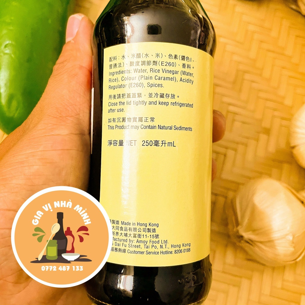 GIẤM GẠO HƯƠNG AMOY-GIẤM GẠO LÃO TRỪU HỒNG KONG - CHAI 250ML