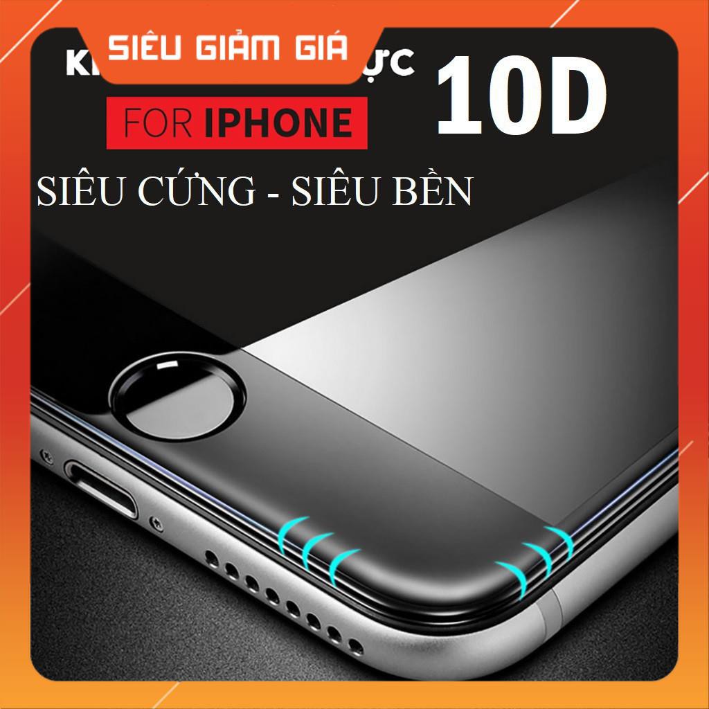 Kính Cường Lực 10D Full Màn Mài Cạnh Cao Cấp Cho Iphone - Có Đóng Hộp + Tặng Giấy Lau Cường Lực