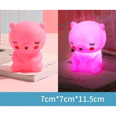 đèn ngủ gấu nhắm mắt DL4 Đèn Led Siêu Dễ Thương