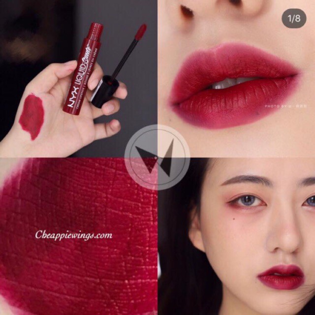 Son kem lì NYX Liquid Suede Cream Lipstick 03 Cherry Skies