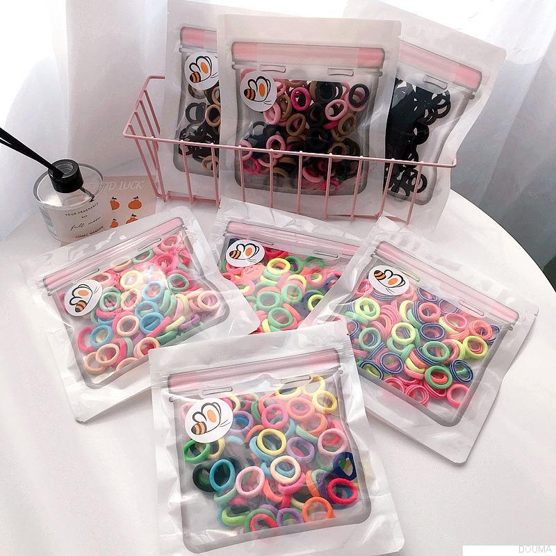 Dây buộc tóc cao su co giãn màu sắc ngọt ngào xinh xắn cho bé gái
