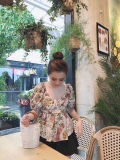 ÁO PEPLUM HOA XOÈ