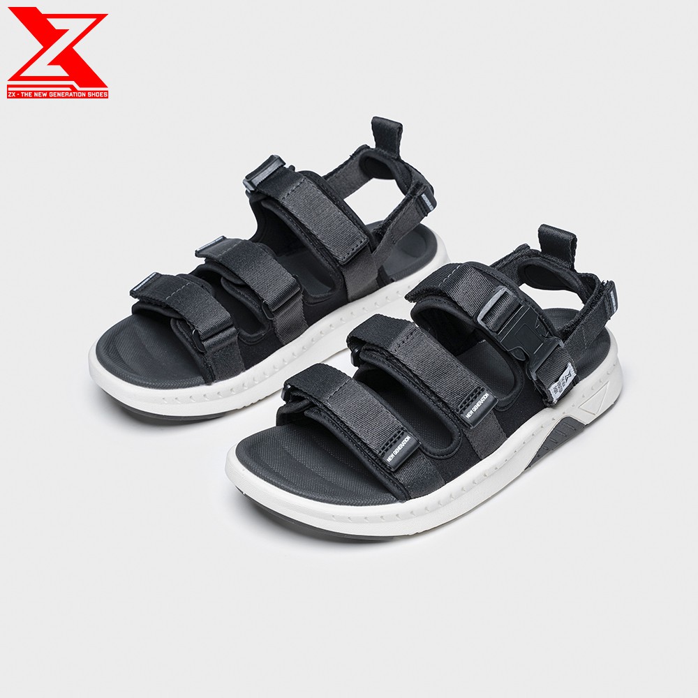 [Mã SKAMLTSM9 giảm 10% đơn 99K] Sandal Unisex Nam Nữ ZX 3715 The Bubble T - Grey White (Xám đậm đế trắng)