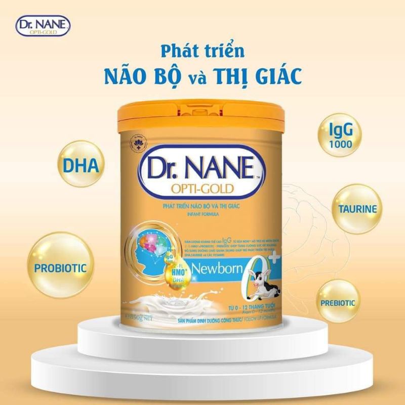 sữa non Dr.NANE Newborn 0-12 tháng tuổi Lon 800g