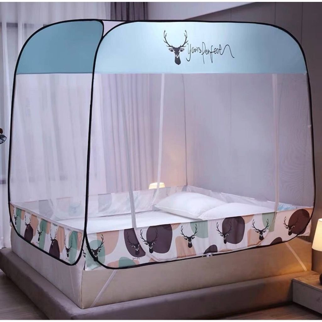 Màn chụp đỉnh vuông gấp gọnThe One Bedding,Màn chụp tự bung cao cấp-Hàng nhập khẩu bảo hành 6 tháng