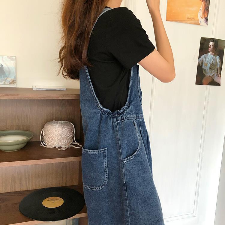 Đầm Yếm Denim Phong Cách Hàn Quốc Dành Cho Nữ