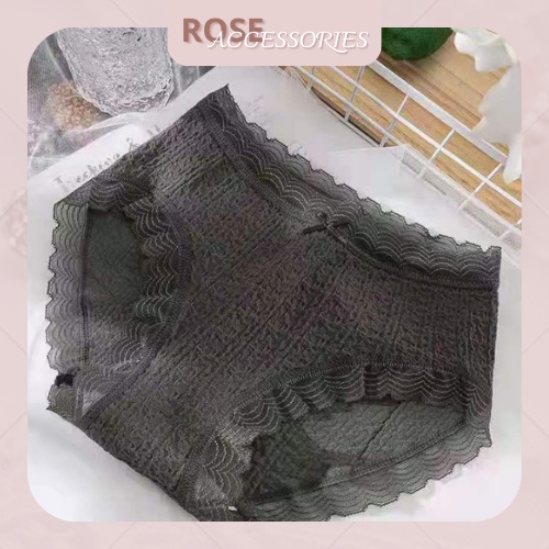 Quần lót cao cấp gợi cảm, kháng khuẩn xuất Nhật hoa vân viền ren Rose Accessories QL07