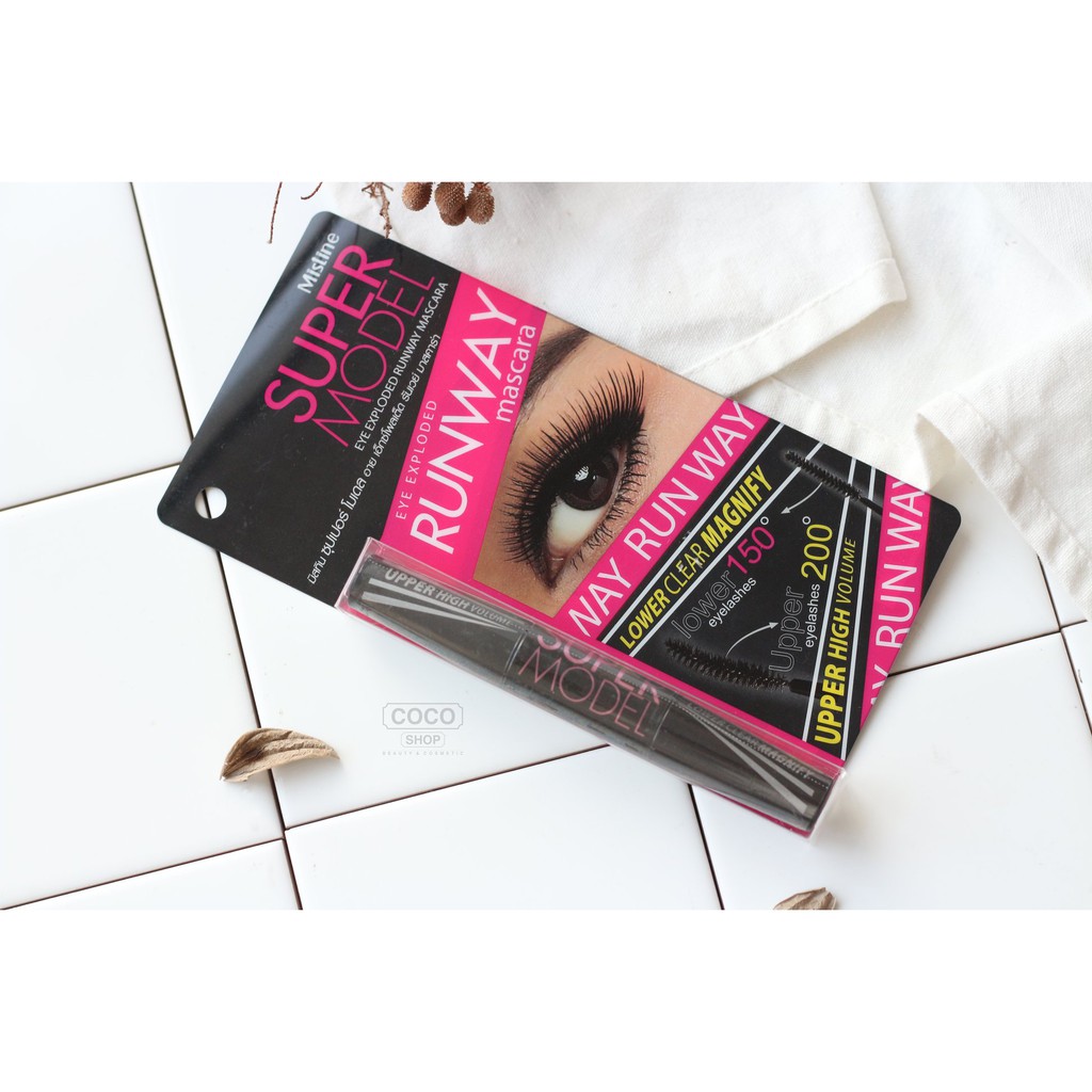 Mascara 2 đầu thần thánh Super Model Mistine mẫu mới-[Coco Shop]